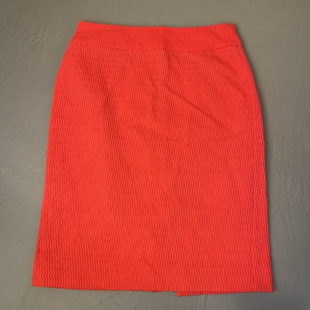 Lands End Skirt Size 4 Pink Debossed Textured Pencil Knee Length Fully Lined